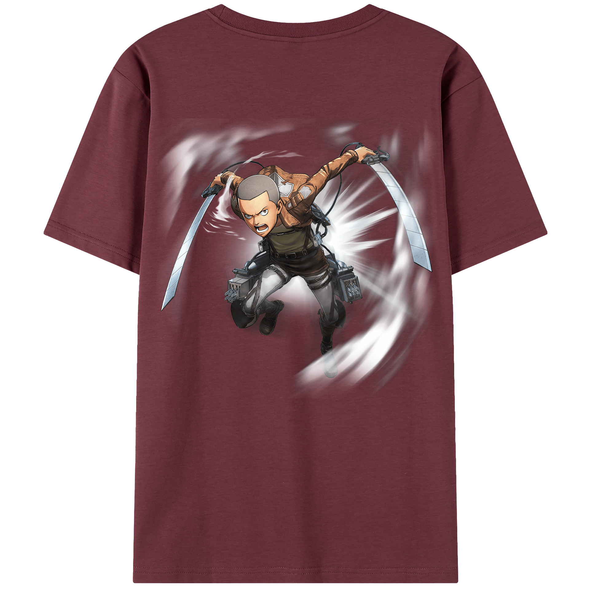 （画像用） 進撃の巨人 コニー·スプリンガー Attack on Titan Connie Springer 綿100％半袖Tシャツ（背面プリント）